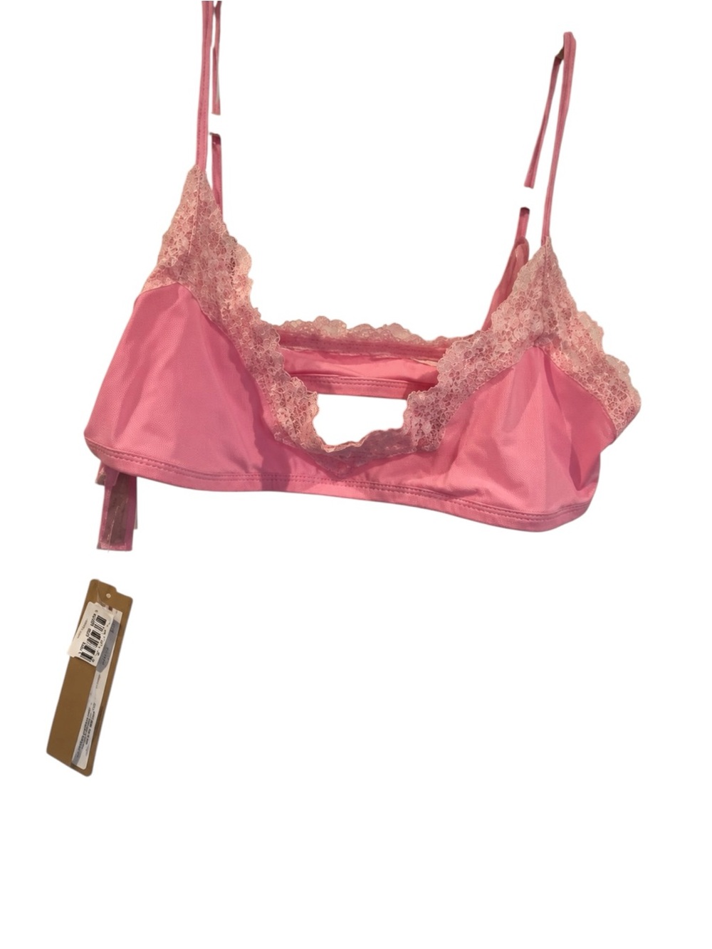 NWT Skims Fits Everybody Lace Scoop Bralette Size Medium BUBBLE GUM TONAL